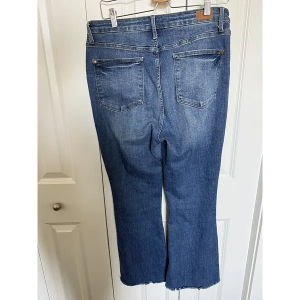 Judy Blue Jeans Women 13/31 Blue Denim Control Top Flare High Rise Stretch - Image 2