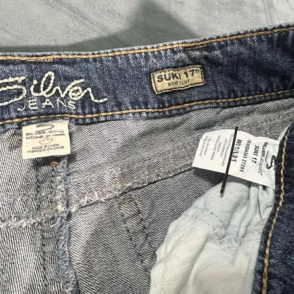 Silver Suki Bootcut Jeans, Size 31x31 - Image 4