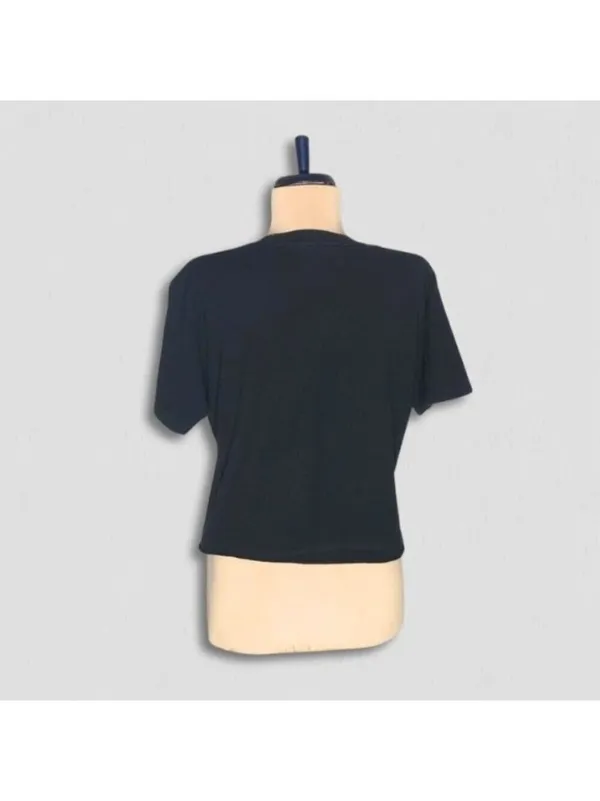 Nickelodeon SpongeBob SquarePants Black Graphic Cropped T-Shirt Medium - Image 2