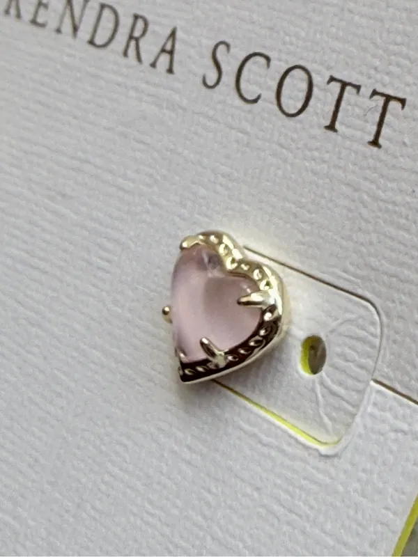 Kendra Scott Anna 14K Gold Over Brass Stud Earrings - Rose Quartz - Image 6