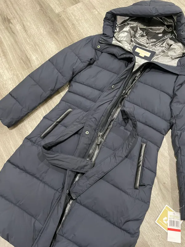 Navy Puffy Coat/Jacket - Image 4