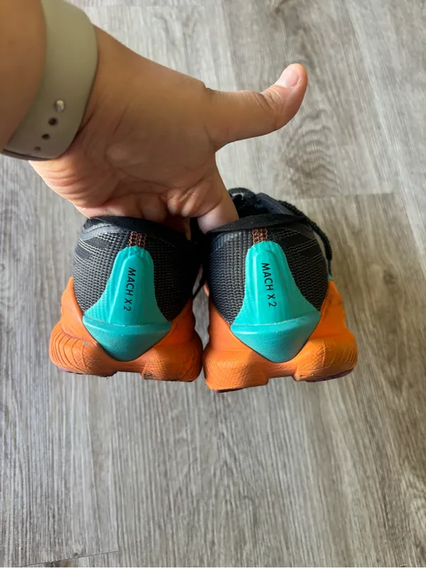 Hoka Mach X 2 Running Shoes in Black, Teal, Orange and Pink - Image 4