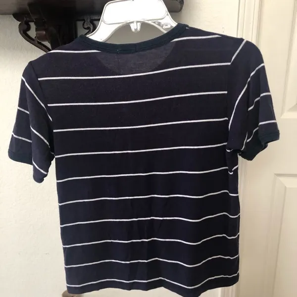 Brandy Melville blue and white striped top - Image 10