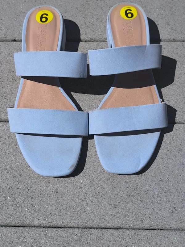 Cushionaire Memory Foam Nolita Sandals | Two Band Dress Sandals - Image 2