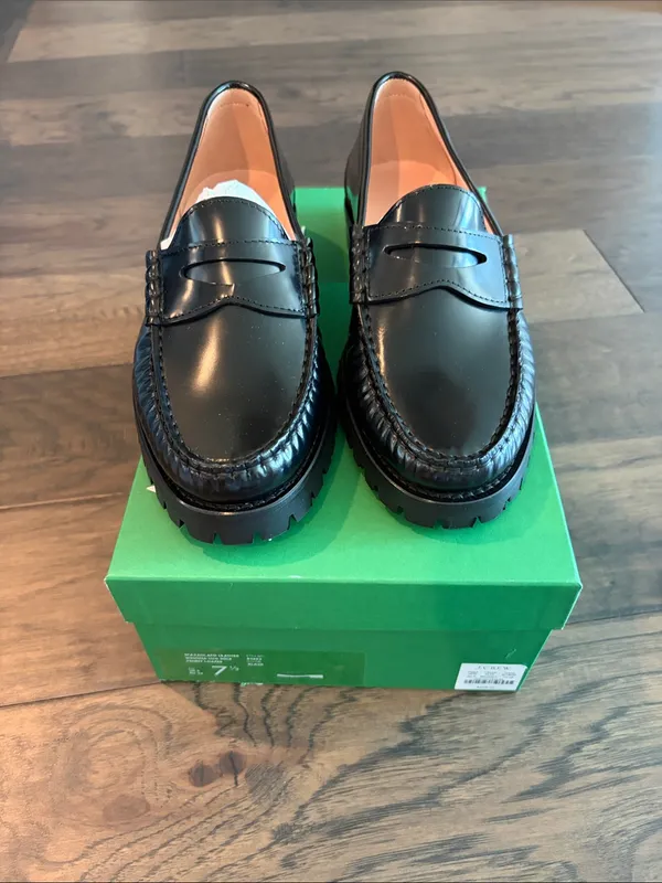 New in Box JCrew Winona Lug-Sole Penny Loafers in Italian Spazzolato Sz 7.5 - Image 7