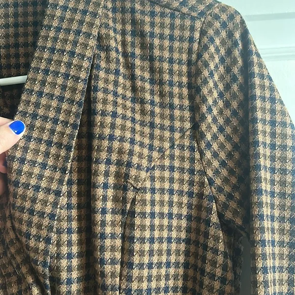 Brown houndstooth blazer dress Black - Image 4
