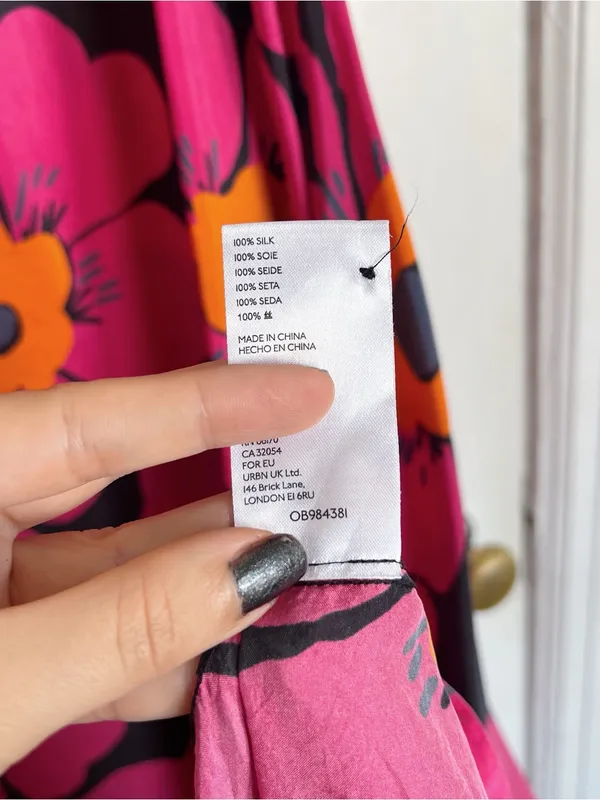 Free People • Blossom Maxi Dress black floral silk pink orange flowy Night Combo - Image 8