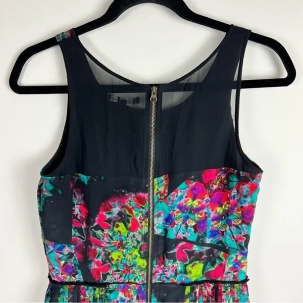 Broadway & Broome Silk Floral Pleated Mini Dress Size 0 - Image 10