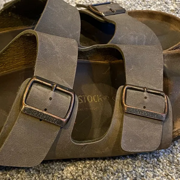 Birkenstock Arizona Oiled Brown Leather Sandals Size 39/8.5 - Image 7