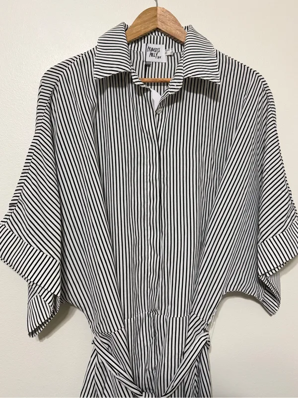 NWT Princess Polly Patron Romper Size 6 Stripe Black White NEW - Image 3