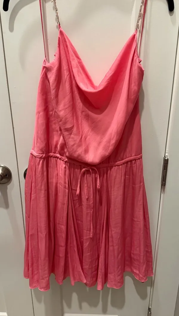 💗 Mustard Seed Pink Chain Strap Dress - Image 3