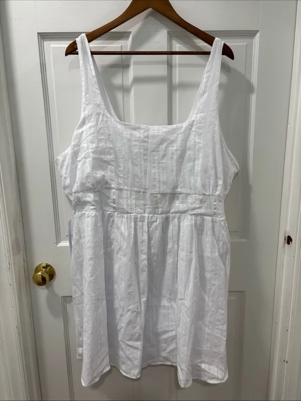 Princess Polly Curve Women’s Lorinda Mini Dress Size 20 White NWT Sorority Rush - Image 6