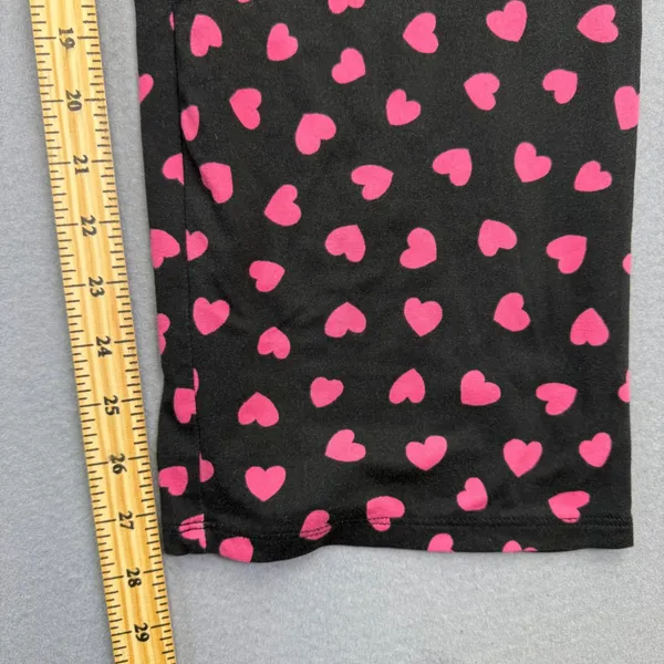 Kate Spade New York Womens Small‎ Pajama Pants Black Pink Heart Print Sleepwear - Image 6