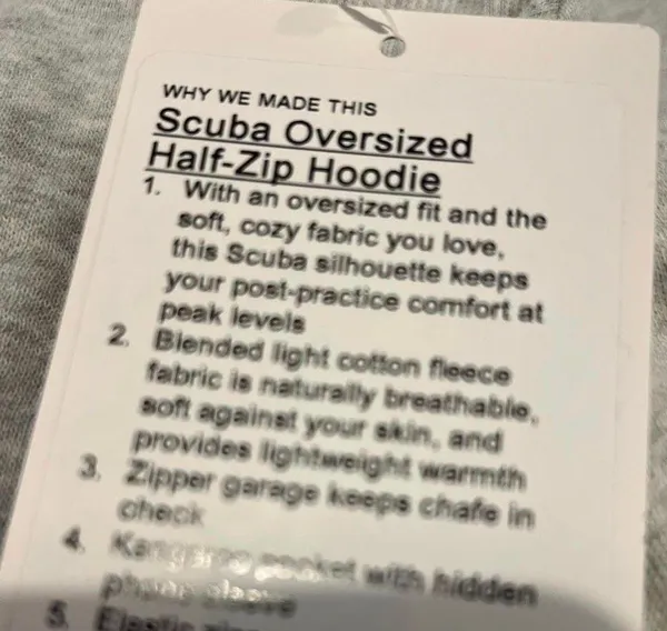Lululemon Scuba Oversized Half-Zip Hoodie XS S - Image 3