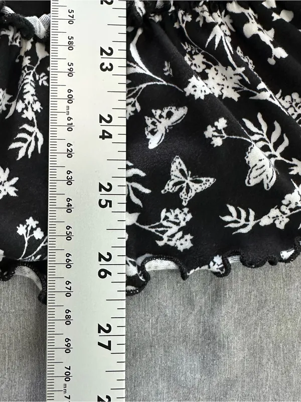 Urban Outfitters UO Rianna Floral Ruffle Mini Dress Black White XS NWT - Image 9