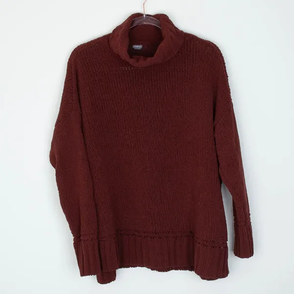 Aerie‎ Womens Turtleneck Sweater Knit Pullover Casual Fall Winter Brown Small - Image 2
