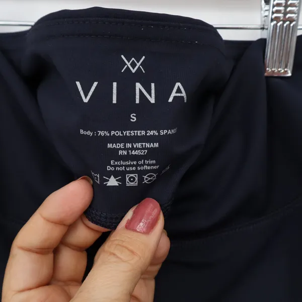 Vina Leggings Womens S Laser Cut Side Ventilation Black High Rise Excellent - Image 3