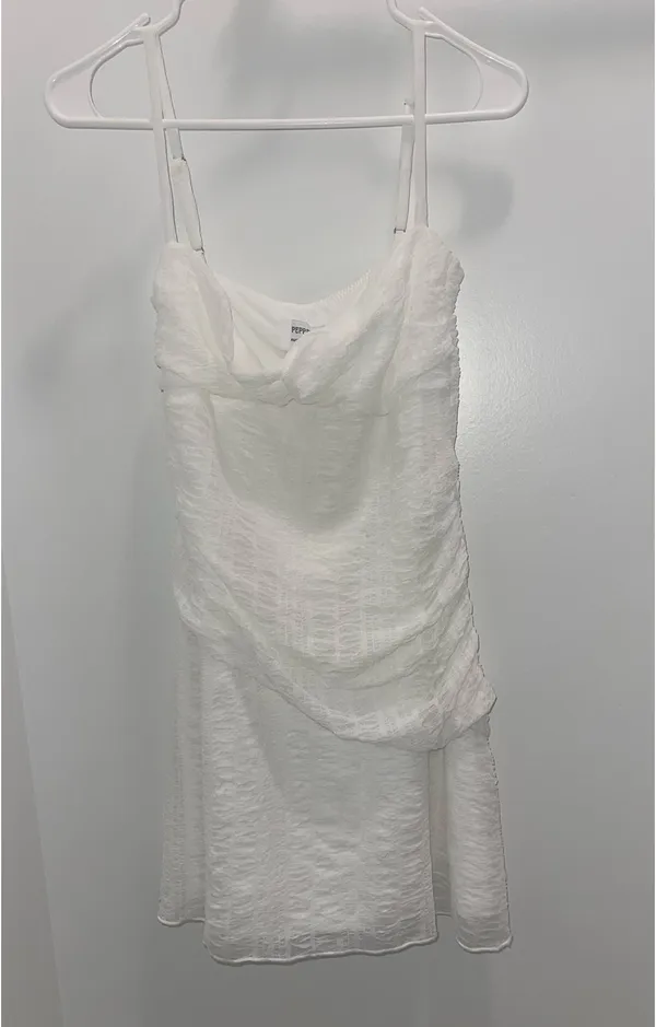 Peppermayo White Lace Mini Dress - Image 5