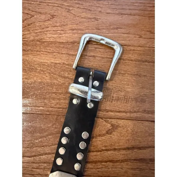 The limited Genuine leather vintage black buckle belt bundle size S/M - Image 6
