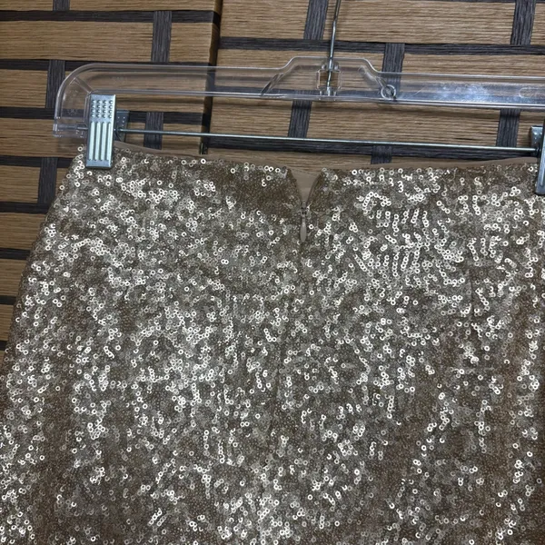 House Of Harlow Gold‎ Sequin Mini Skirt Size XS - Image 4