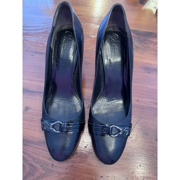 Cole Haan Women's Clair Leather Dress Pump Black 3" Heel Size 10 Career - Image 2