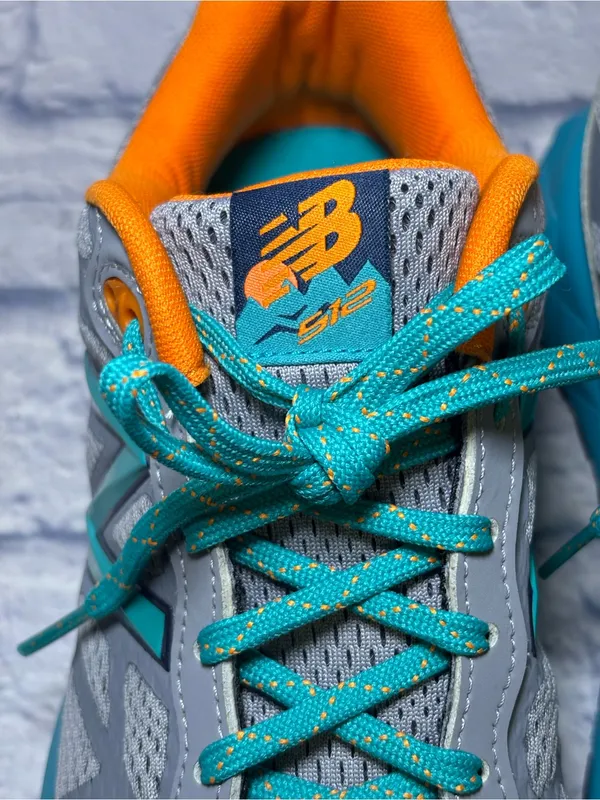 New Balance 512 Running Shoes Womens Size 8.5 Sneakers Teal Blue Orange - Image 6