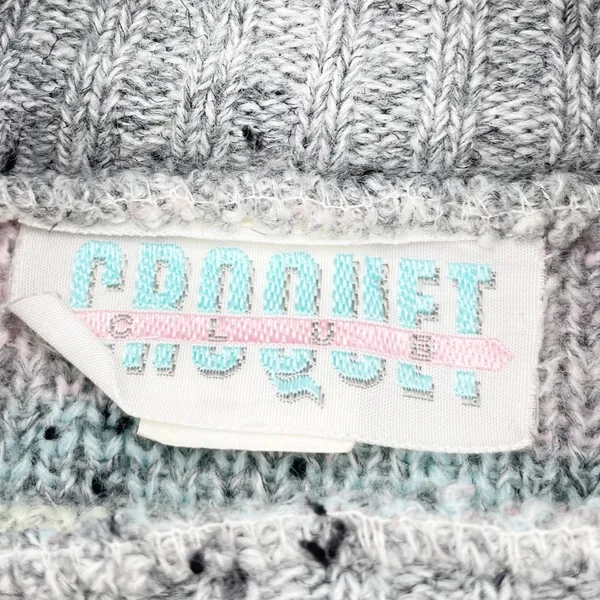 Vintage 80s 90s Croquet Club Women's Soft Pastel Grey Acrylic Knit Sweater Ski - Image 5