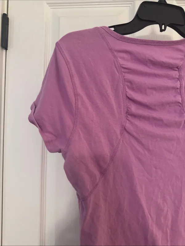 Old Navy Women's Lavender Cottonblend Short Sleeve Scoop Neck Active Tee - Image 7