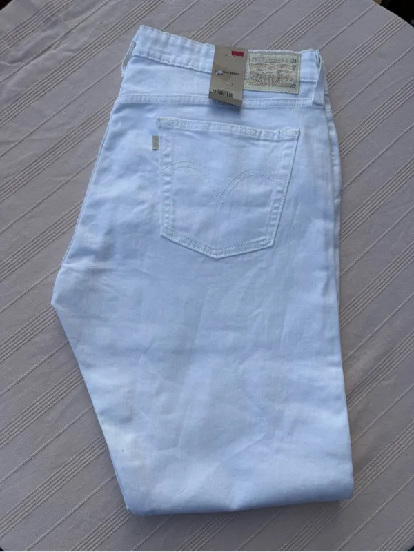 Levi's White Men's Skinny Crop Jeans - Image 3