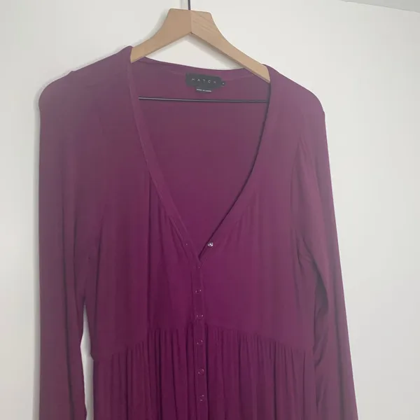 Hatch The Softest Rib Nursing Purple Maternity Nursing Dress Size 3 or Large - Image 8