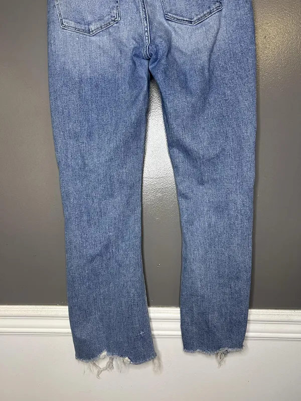 Abercrombie & Fitch Simone High Rise Ankle Flare Jeans Womens 6R Light Denim - Image 7