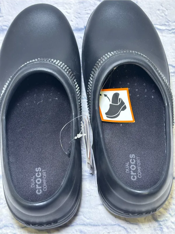 Crocs Women's Work Neria Pro II Clog Black Embellished Slip Resident Size 10 - Image 9