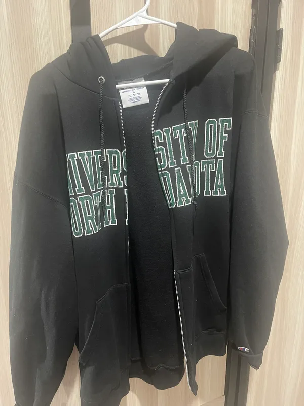 Champion University of North Dakota black zip up - Image 2