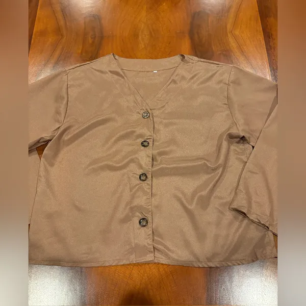 Brown Satin Button - Image 5