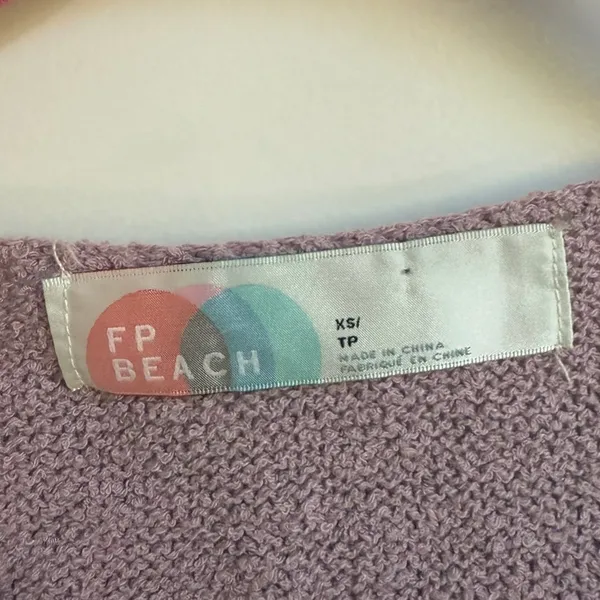 Free‎ People Beach Poppy Sweater Mini Dress Ochid Rain Size XS Beach Roma… - Image 10