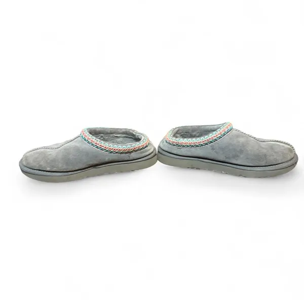 UGG Tasman Slippers Women’s Size 7 Gray Suede Shearling Lined Slip On Casual - Image 6