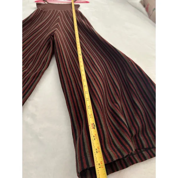 Forever 21 Jumpsuit Womens Small Striped Wide Leg Tie Front Ribbed Knit Multi‎ - Image 7