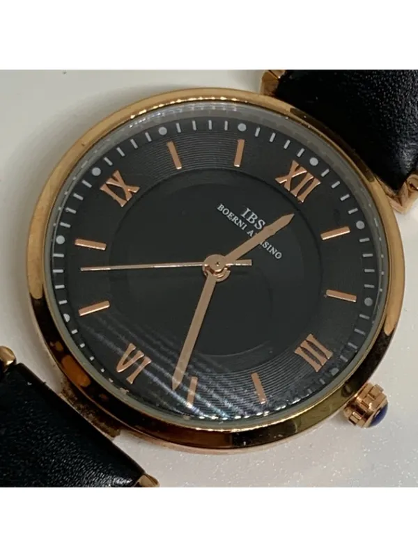 Vintage IBSO Boerni Aibisino Quartz women’s Watch S6602L gold tone 32mm running - Image 3