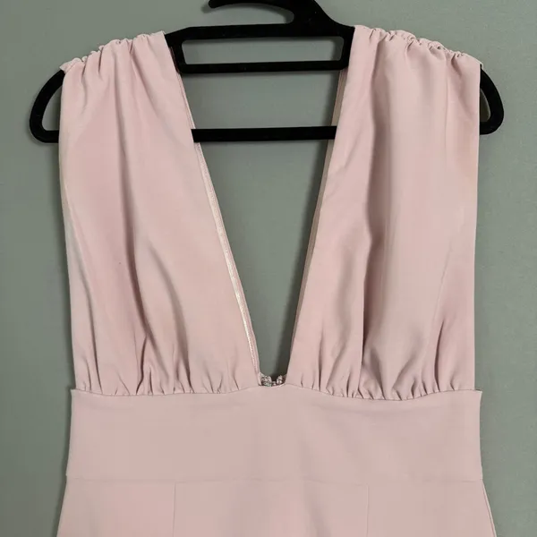 Miss Circle sz M pink plunge fitted mini party‎ dress - Image 2