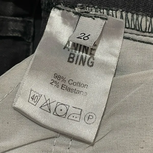 Anine Bing Double Zipper Skinny Jeans - Charcoal - 26 - Image 15