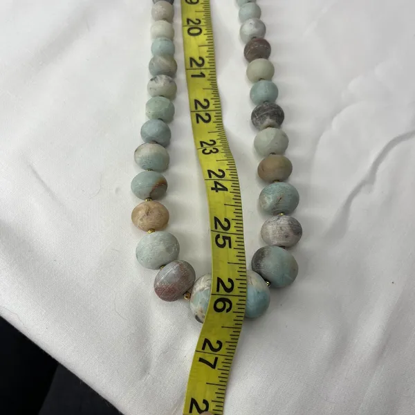 Amazonite Stone Multi Beaded Adjustable Cord Necklace OS Bohemian Boho Colorful - Image 8