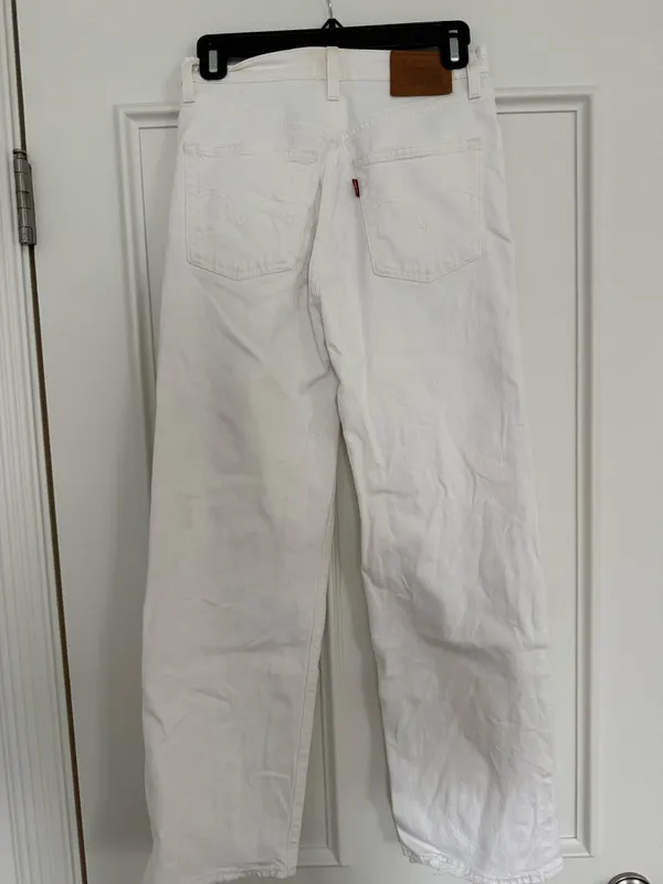 Levi’s Ribcage Straight Ankle Jeans Womens - white, size 26 - Image 2