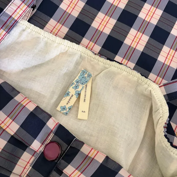 Anthropologie MAEVE Outshine Plaid Taffeta Dress Bow Coquette Preppy X-Small - Image 10