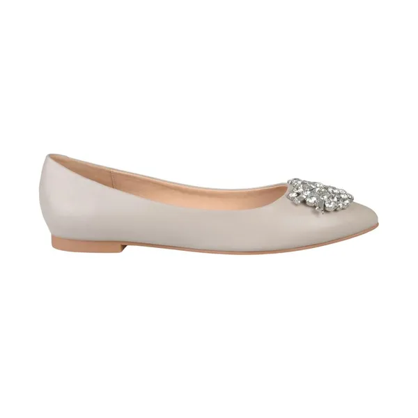 NWT Journee Collection Womens Renzo Jeweled Flats RENZO-WD Gray 5.5W - Image 2