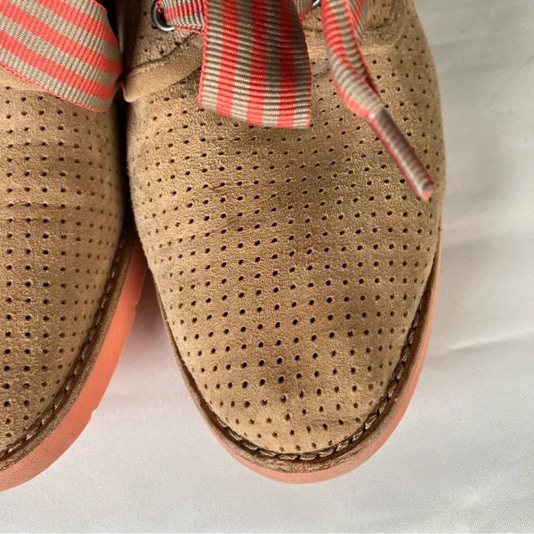Johnston & Murphy Bree Tan Perforated Suede Lace Up Shoes Peach Womens 7.5‎ - Image 4