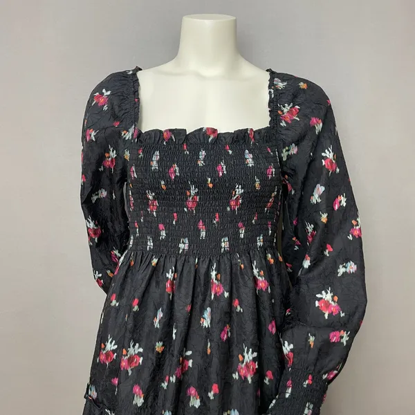 Hill House Home The Nap Dress Naomi Nap Dress Shirred Smocked Size Large Fall - Image 6