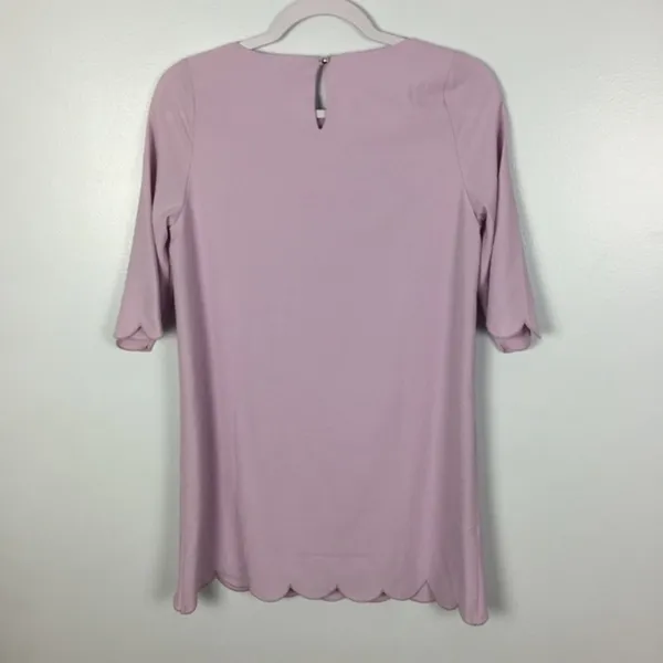 TOBI Womens Size S Pastel Purple Scalloped Edge 3/4 Sleeve Tunic‎ - Image 8