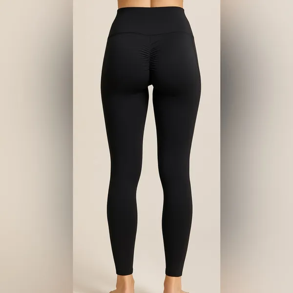 Black Seamless Scrunch Leggings women’s Size S | High Waist | (A178)&✨ - Image 2