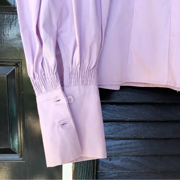ZARA STRETCHY POPLIN SHIRT TRF Lilac XS - Image 14