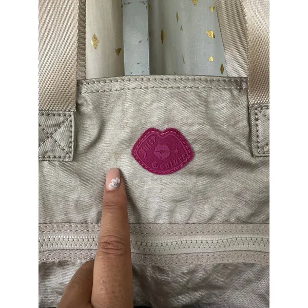 Juicy Couture Metallic 8 Compartment Medium Tote Shoulder Bag With Charm - Image 11